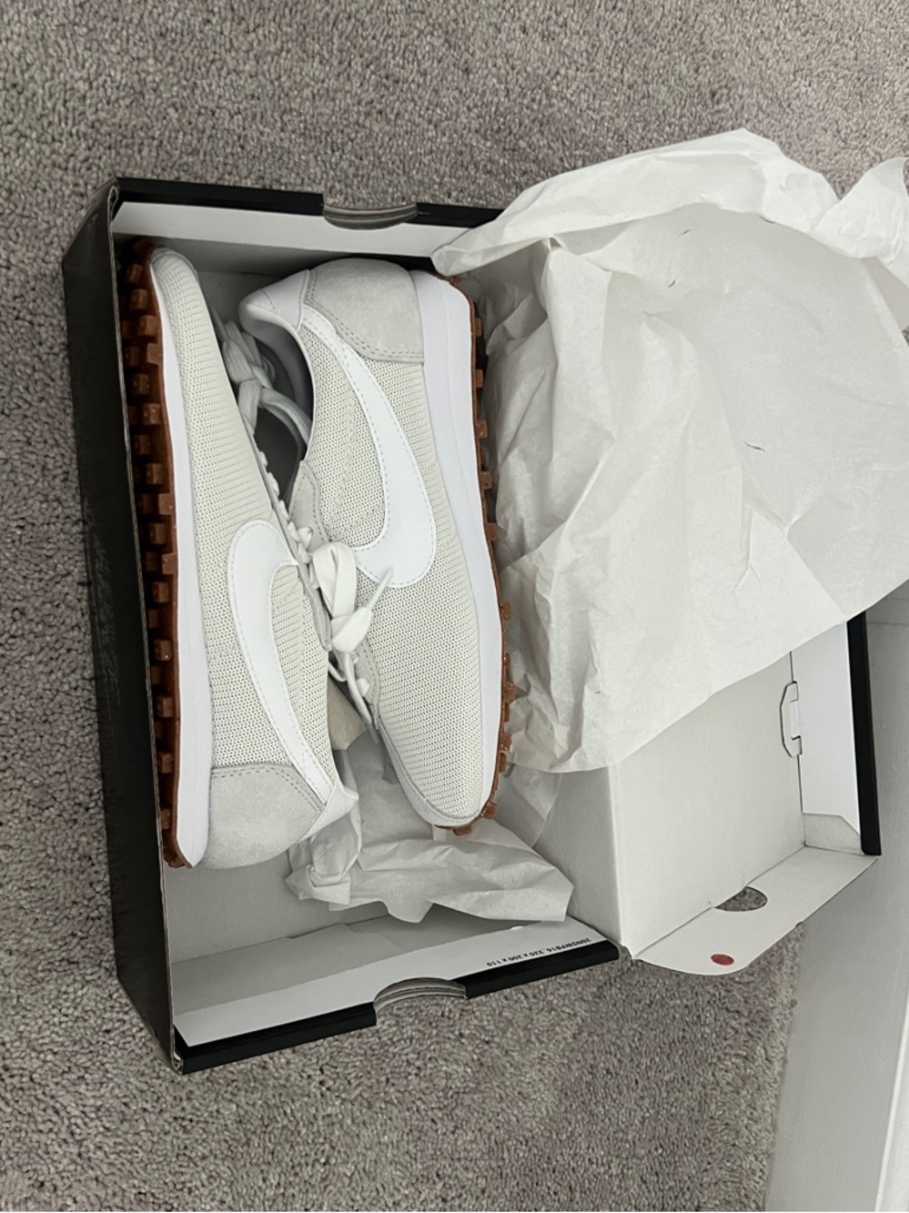 Nike LD 1000 Sneakers White Suede Gum 8 New in Box